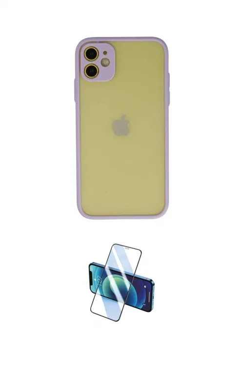 ieg™ iPhone 11 Kılıf Ahenk Çizgi Serisi - Siyah 3D Antistatik Seramik Nano Ekran Koruyucu