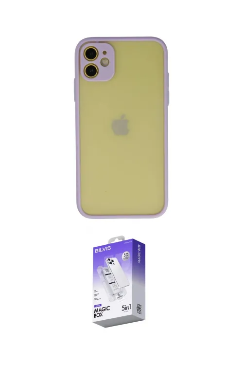 ieg™ iPhone 11 Kılıf Ahenk Çizgi Serisi - Siyah Bilvis 5in1 3D Magic Cam Ekran Koruyucu