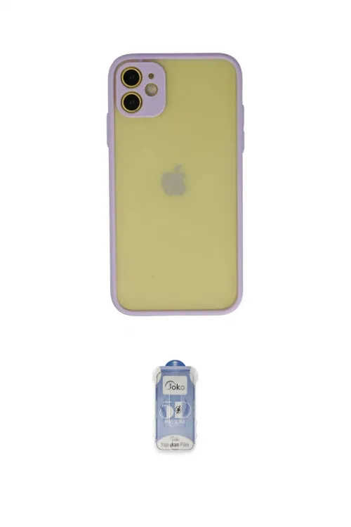 ieg™ iPhone 11 Kılıf Ahenk Çizgi Serisi - Siyah Joko Magic 5D Cam