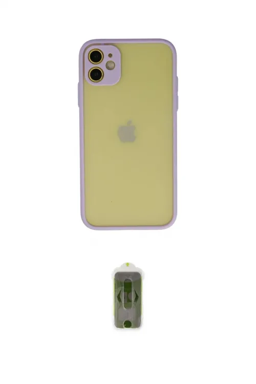 ieg™ iPhone 11 Kılıf Ahenk Çizgi Serisi - Siyah Joko Magic 5D Hayalet Cam