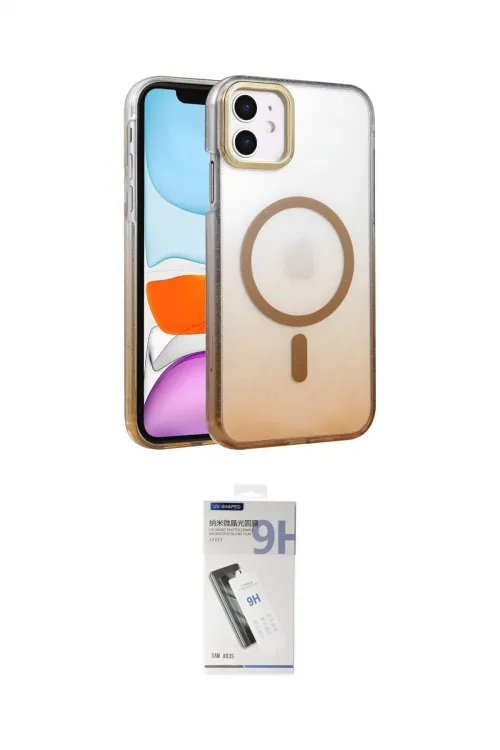 ieg™ iPhone 11 Kılıf Ahenk Doku Özel Seri - Şeffaf Uv Polymer Nano Ekran Koruyucu
