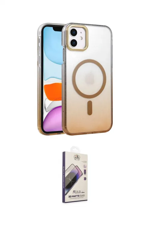 ieg™ iPhone 11 Kılıf Ahenk Doku Özel Seri - Siyah Bilvis 3D Mat Cam Ekran Koruyucu