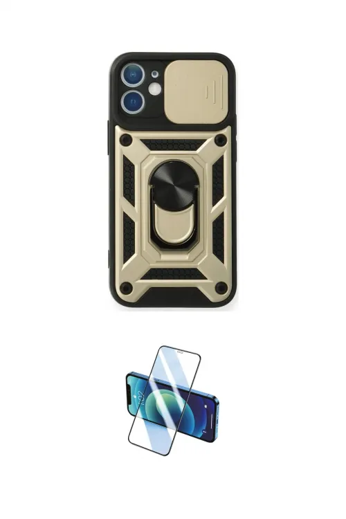 ieg™ iPhone 11 Kılıf Ahenk Klasik - Siyah 3D Antistatik Cam Ekran Koruyucu