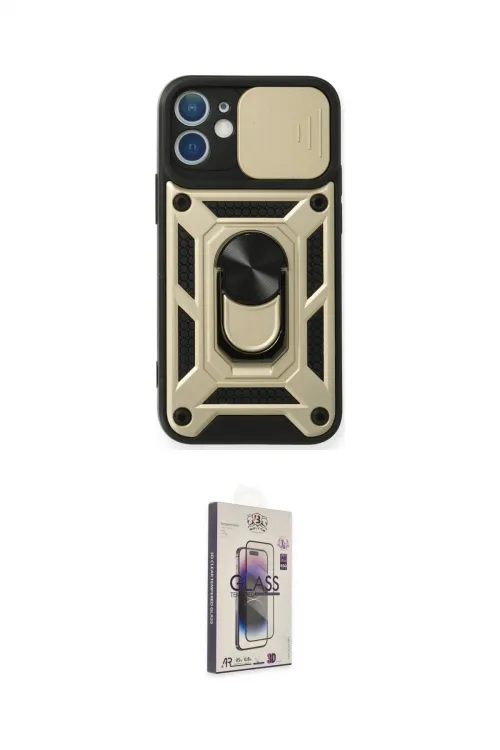 ieg™ iPhone 11 Kılıf Ahenk Klasik - Siyah Bilvis 3D Cam Ekran Koruyucu