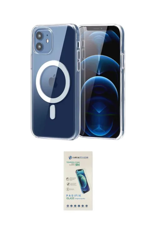 ieg™ iPhone 11 Kılıf Ahenk Minimal Serisi - Şeffaf Pasifik Cam Ekran Koruyucu