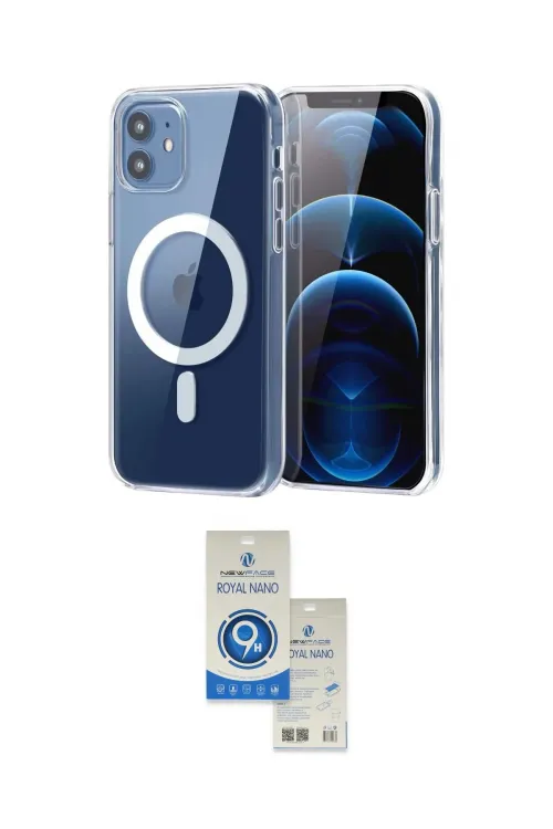 ieg™ iPhone 11 Kılıf Ahenk Minimal Serisi - Şeffaf Royal Nano Ekran Koruyucu