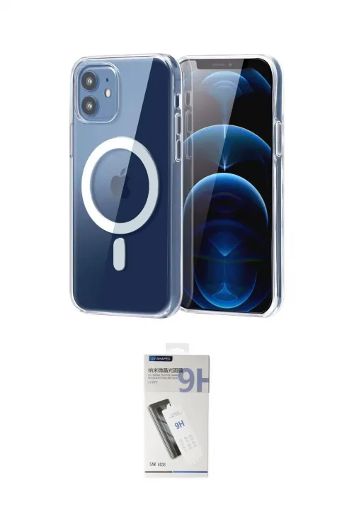 ieg™ iPhone 11 Kılıf Ahenk Minimal Serisi - Şeffaf Uv Polymer Nano Ekran Koruyucu