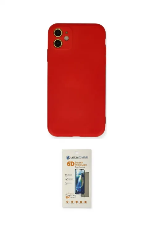 ieg™ iPhone 11 Kılıf Ahenk Serisi - Siyah 6D Mat Seramik Hayalet Nano Ekran Koruyucu