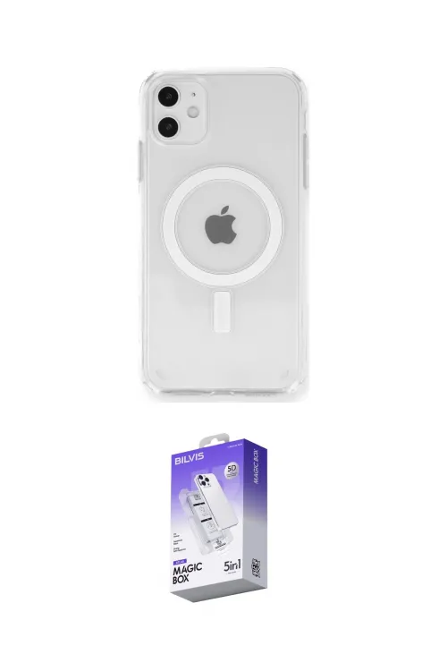 ieg™ iPhone 11 Kılıf Ahenk Yansıma Prime - Siyah Bilvis 5in1 3D Magic Cam Ekran Koruyucu