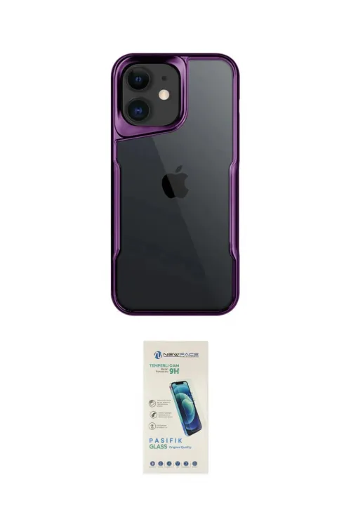 ieg™ iPhone 11 Kılıf Akış Çizgi Koleksiyonu - Şeffaf Pasifik Cam Ekran Koruyucu