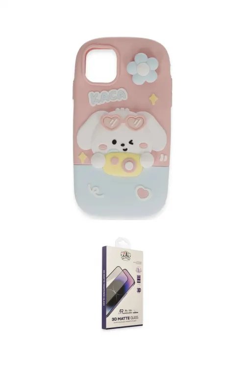 ieg™ iPhone 11 Kılıf Akış Yansıma - Siyah Bilvis 3D Mat Cam Ekran Koruyucu