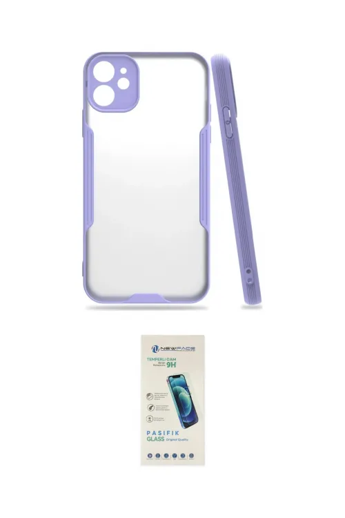 ieg™ iPhone 11 Kılıf Atlas Asil Serisi - Şeffaf Pasifik Cam Ekran Koruyucu