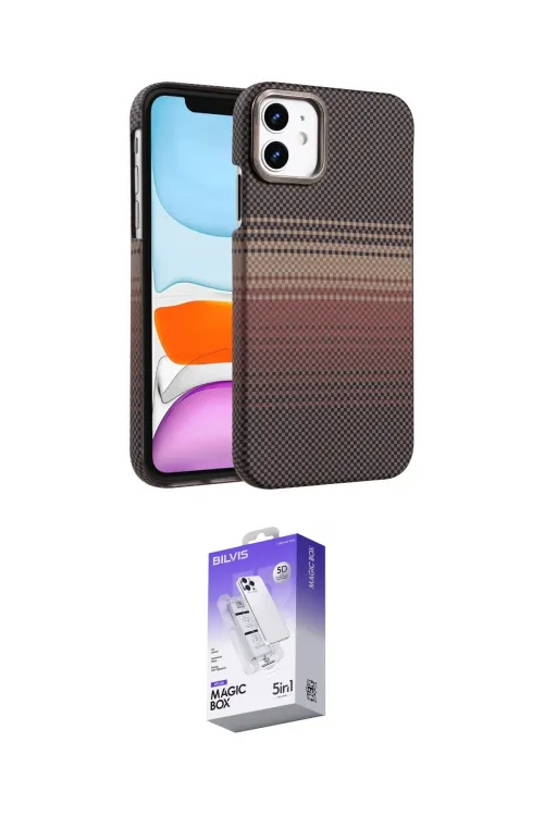 ieg™ iPhone 11 Kılıf Doruk Serisi - Siyah Bilvis 5in1 3D Magic Cam Ekran Koruyucu