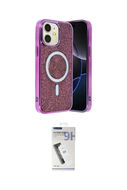ieg™ iPhone 11 Kılıf Eksen Çizgi - Şeffaf Uv Polymer Nano Ekran Koruyucu