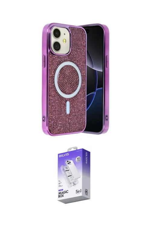 ieg™ iPhone 11 Kılıf Eksen Çizgi - Siyah Bilvis 5in1 3D Magic Cam Ekran Koruyucu