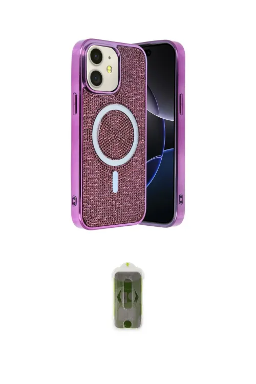ieg™ iPhone 11 Kılıf Eksen Çizgi - Siyah Joko Magic 5D Hayalet Cam