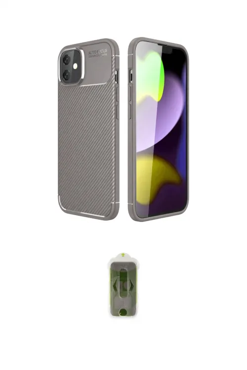 ieg™ iPhone 11 Kılıf Eksen Form Prime - Siyah Joko Magic 5D Hayalet Cam