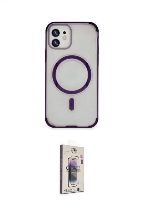 ieg™ iPhone 11 Kılıf Eksen Klasik Koleksiyonu - Siyah Bilvis 3D Cam Ekran Koruyucu