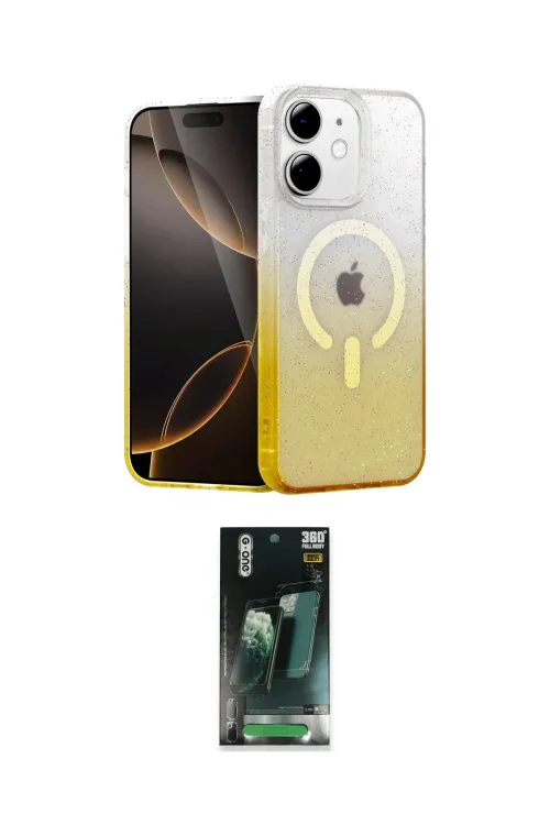 ieg™ iPhone 11 Kılıf Eksen Minimal Özel Seri - Şeffaf 360 Full Body Arka Koruyucu