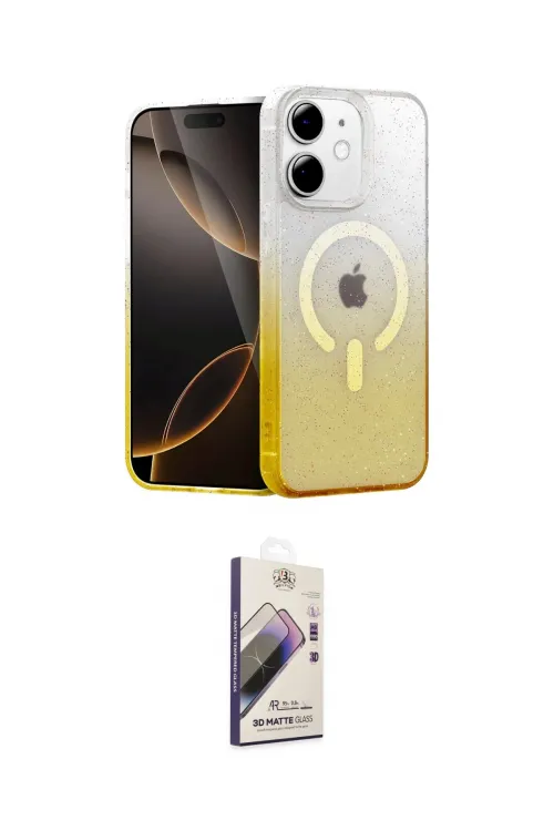 ieg™ iPhone 11 Kılıf Eksen Minimal Özel Seri - Siyah Bilvis 3D Mat Cam Ekran Koruyucu