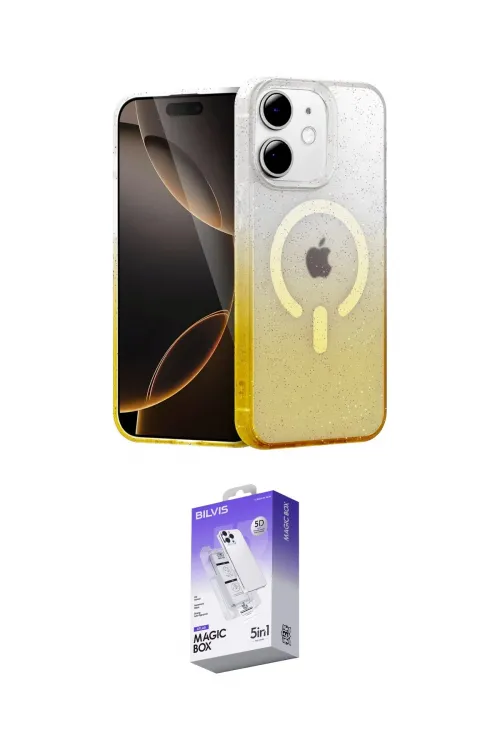 ieg™ iPhone 11 Kılıf Eksen Minimal Özel Seri - Siyah Bilvis 5in1 3D Magic Cam Ekran Koruyucu