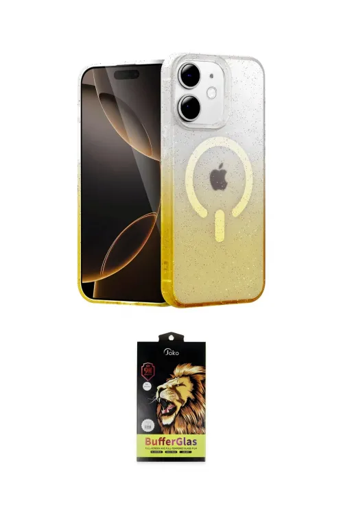 ieg™ iPhone 11 Kılıf Eksen Minimal Özel Seri - Siyah Buffer Cam Ekran Koruyucu