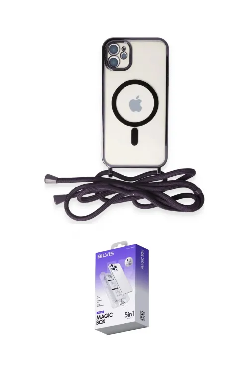 ieg™ iPhone 11 Kılıf Eksen Özel Seri - Siyah Bilvis 5in1 3D Magic Cam Ekran Koruyucu
