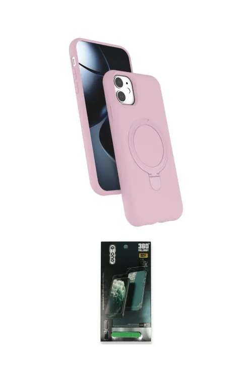 ieg™ iPhone 11 Kılıf İz Işık Koleksiyonu - Şeffaf 360 Full Body Arka Koruyucu