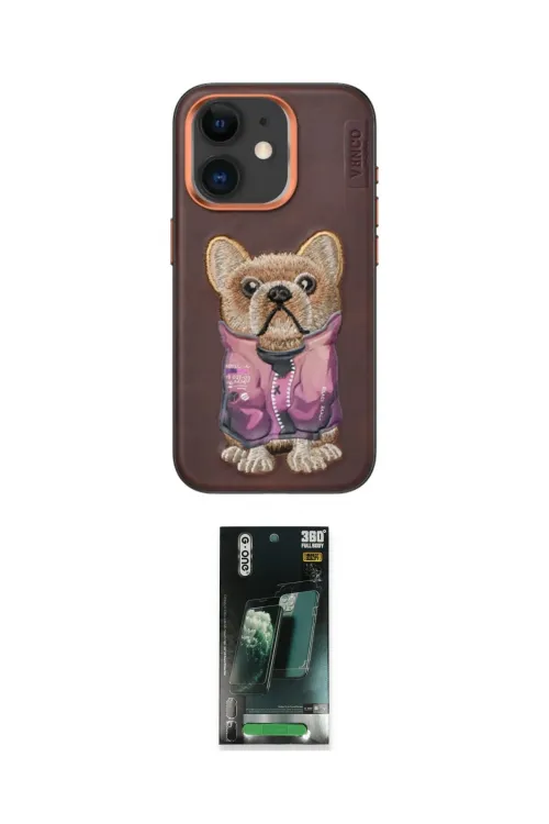 ieg™ iPhone 11 Kılıf İz Minimal Koleksiyonu - Siyah 360 Mat Full Body Arka Koruyucu
