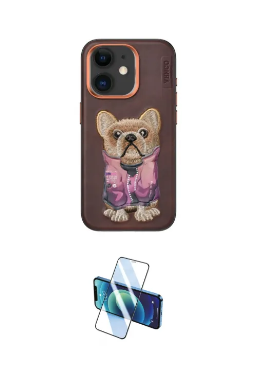 ieg™ iPhone 11 Kılıf İz Minimal Koleksiyonu - Siyah 3D Antistatik Cam Ekran Koruyucu