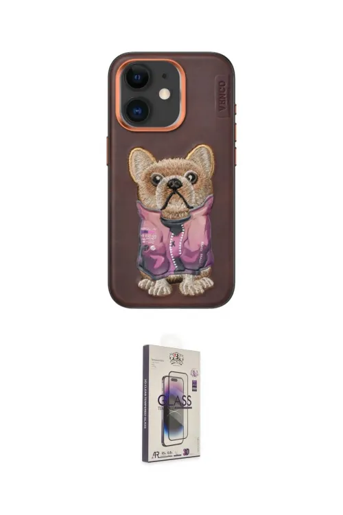 ieg™ iPhone 11 Kılıf İz Minimal Koleksiyonu - Siyah Bilvis 3D Cam Ekran Koruyucu