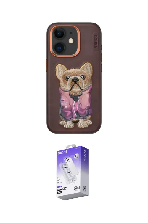 ieg™ iPhone 11 Kılıf İz Minimal Koleksiyonu - Siyah Bilvis 5in1 3D Magic Cam Ekran Koruyucu