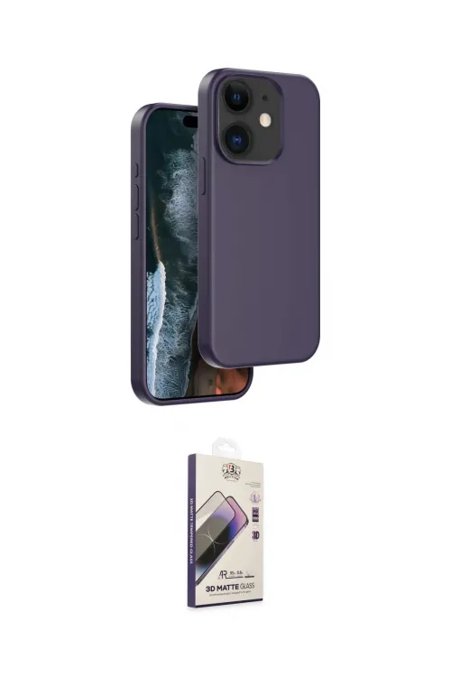ieg™ iPhone 11 Kılıf Kıvılcım Çizgi Serisi - Siyah Bilvis 3D Mat Cam Ekran Koruyucu