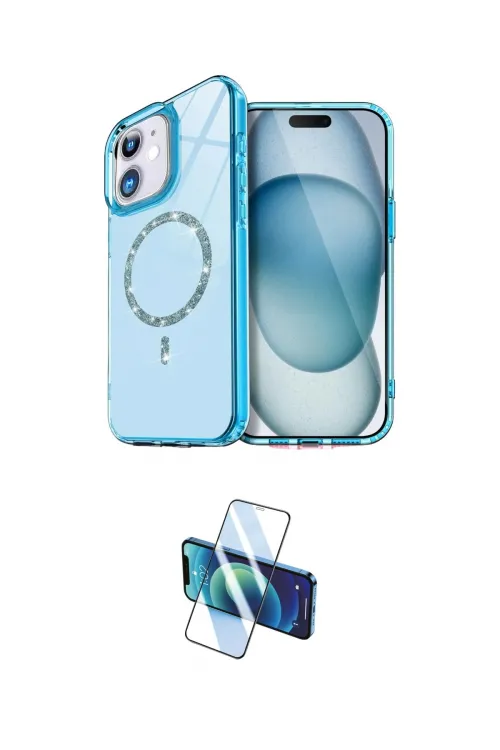 ieg™ iPhone 11 Kılıf Kıvılcım Form Prime - Siyah 3D Antistatik Cam Ekran Koruyucu