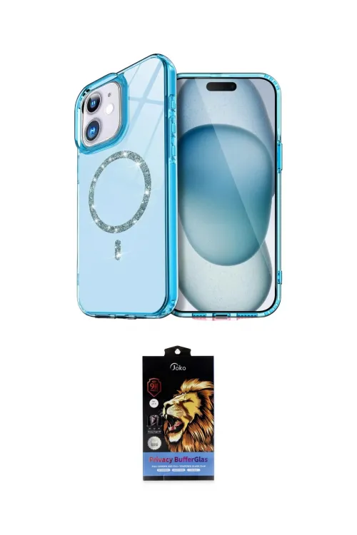 ieg™ iPhone 11 Kılıf Kıvılcım Form Prime - Siyah Buffer Hayalet Cam Ekran Koruyucu