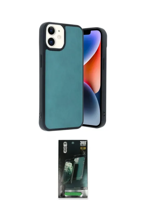 ieg™ iPhone 11 Kılıf Kıvılcım Işık Serisi - Siyah 360 Mat Full Body Arka Koruyucu