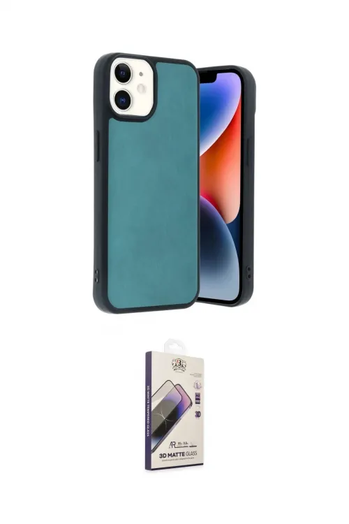 ieg™ iPhone 11 Kılıf Kıvılcım Işık Serisi - Siyah Bilvis 3D Mat Cam Ekran Koruyucu