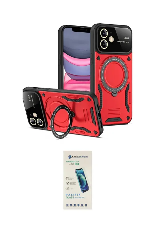 ieg™ iPhone 11 Kılıf Kıvılcım Modern Serisi - Şeffaf Pasifik Cam Ekran Koruyucu
