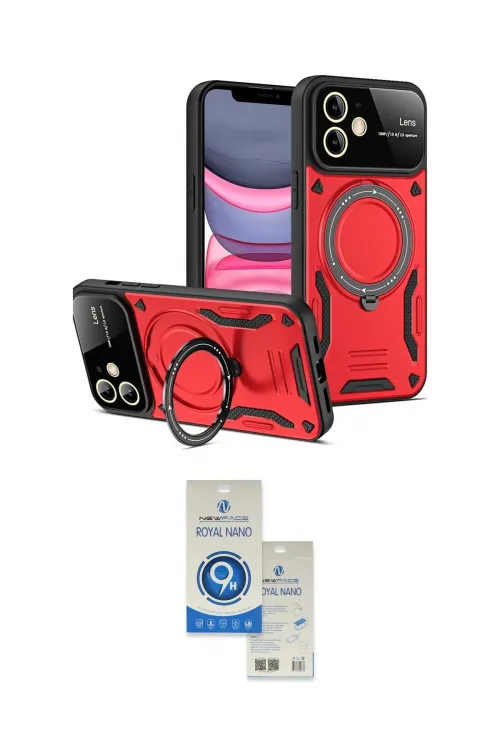 ieg™ iPhone 11 Kılıf Kıvılcım Modern Serisi - Şeffaf Royal Nano Ekran Koruyucu
