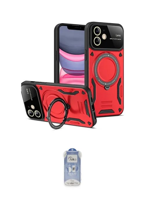 ieg™ iPhone 11 Kılıf Kıvılcım Modern Serisi - Siyah Joko Magic 5D Cam