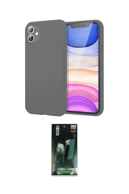 ieg™ iPhone 11 Kılıf Kozmos Yansıma Özel Seri - Şeffaf 360 Full Body Arka Koruyucu