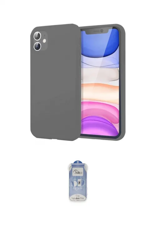 ieg™ iPhone 11 Kılıf Kozmos Yansıma Özel Seri - Siyah Joko Magic 5D Cam