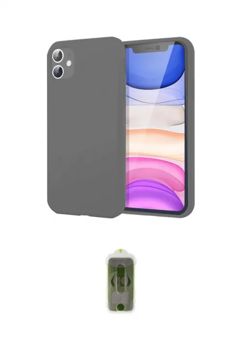 ieg™ iPhone 11 Kılıf Kozmos Yansıma Özel Seri - Siyah Joko Magic 5D Hayalet Cam