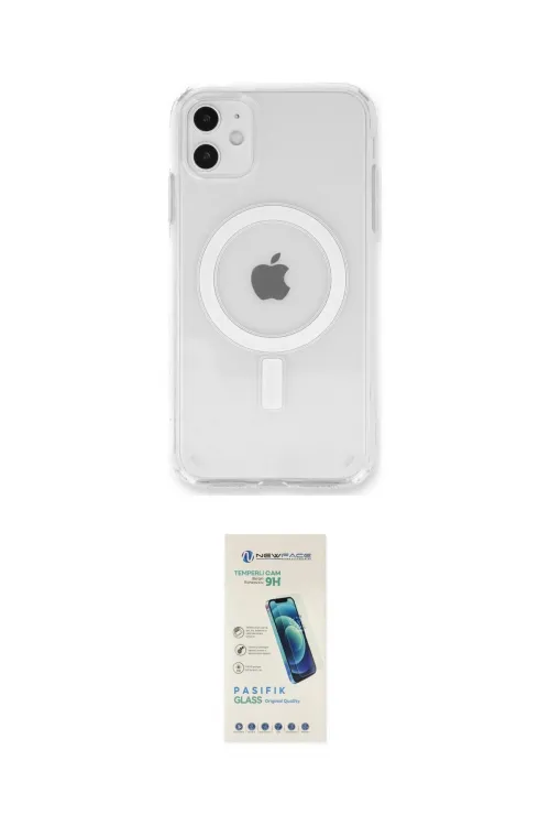 ieg™ iPhone 11 Kılıf Kutup Klasik Serisi - Şeffaf Pasifik Cam Ekran Koruyucu