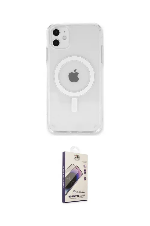 ieg™ iPhone 11 Kılıf Kutup Klasik Serisi - Siyah Bilvis 3D Mat Cam Ekran Koruyucu