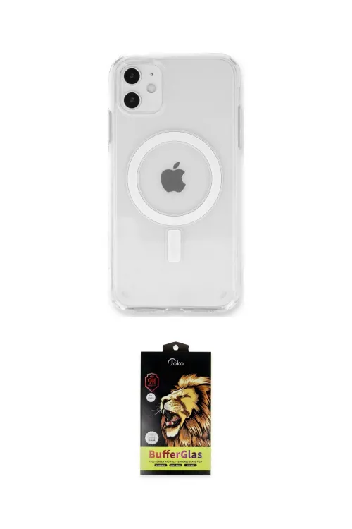 ieg™ iPhone 11 Kılıf Kutup Klasik Serisi - Siyah Buffer Cam Ekran Koruyucu
