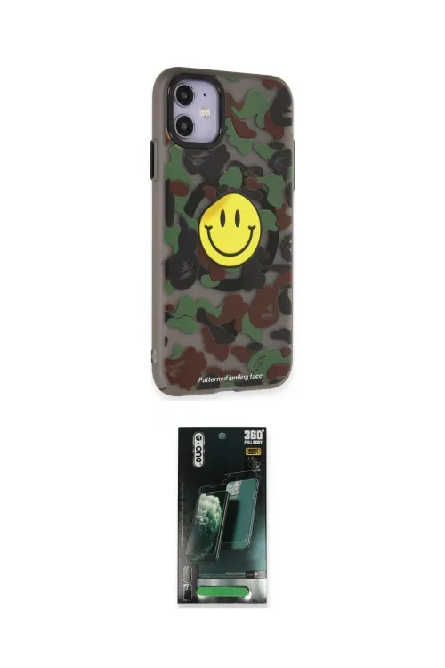 ieg™ iPhone 11 Kılıf Nova Doku Koleksiyonu - Siyah 360 Mat Full Body Arka Koruyucu