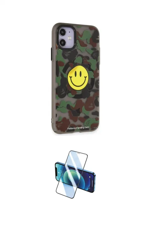 ieg™ iPhone 11 Kılıf Nova Doku Koleksiyonu - Siyah 3D Antistatik Seramik Nano Ekran Koruyucu