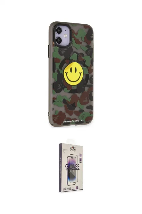 ieg™ iPhone 11 Kılıf Nova Doku Koleksiyonu - Siyah Bilvis 3D Cam Ekran Koruyucu