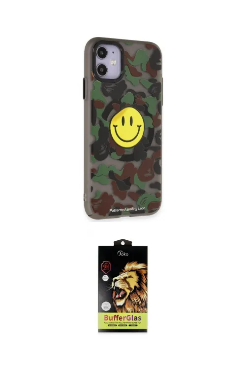 ieg™ iPhone 11 Kılıf Nova Doku Koleksiyonu - Siyah Buffer Cam Ekran Koruyucu